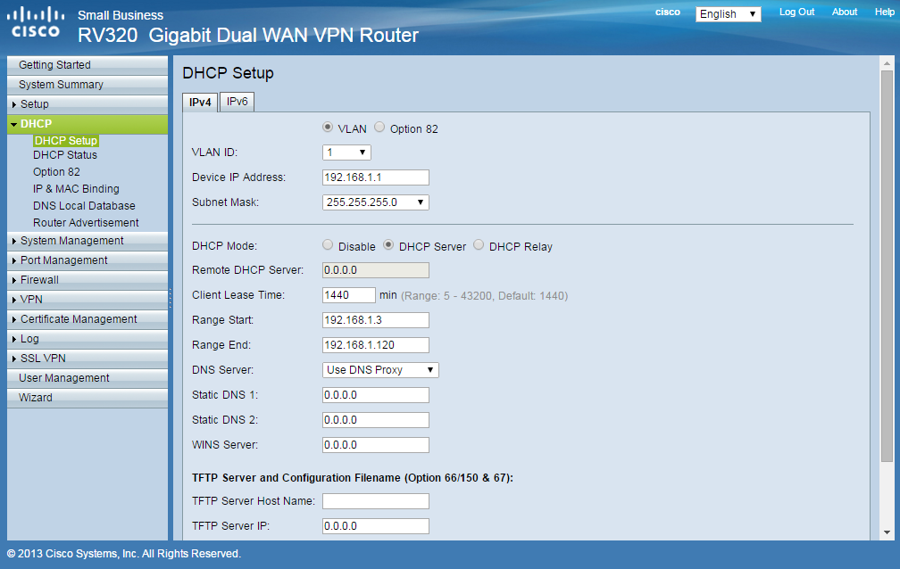 cisco router DHCP