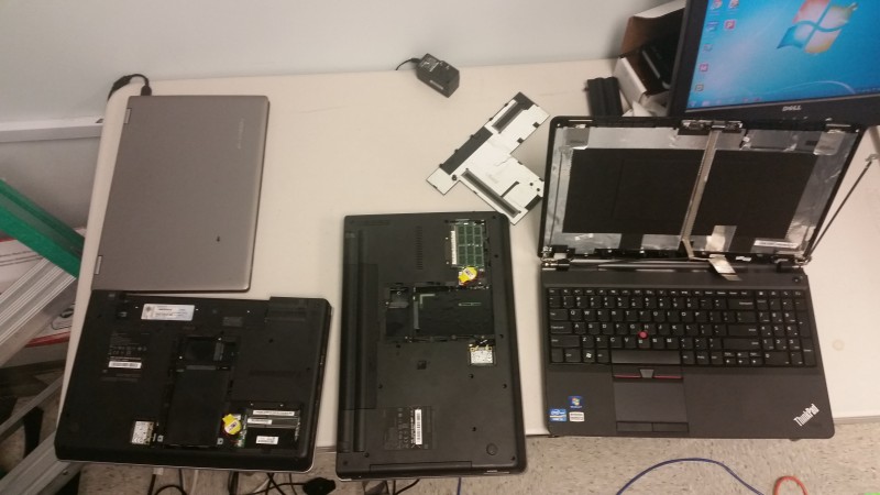 Three Broken Lenovo Laptops